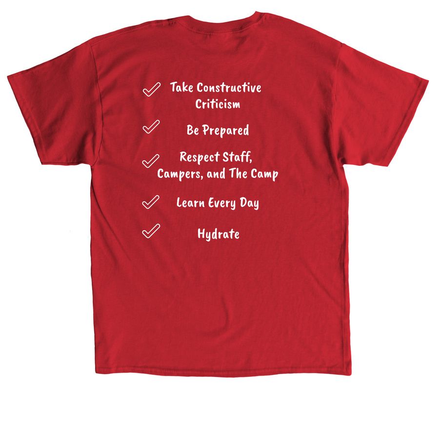 admin shirts, a Red Classic Unisex Tee (back-view)
