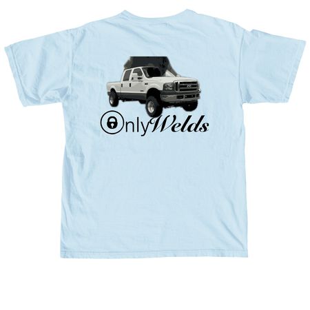 Onlywelds, a Chambray Comfort Colors Unisex Tee (back-view)
