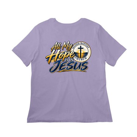 All My Hope, a Dark Lavender Women?s Relaxed Cotton Tee