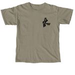 Labs, Liberty and the Pursuit of Happiness, a Sandstone Comfort Colors Unisex Tee (back-view)