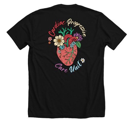 Healing Garden, a Solid Black Blend Premium Unisex Tee (back-view)