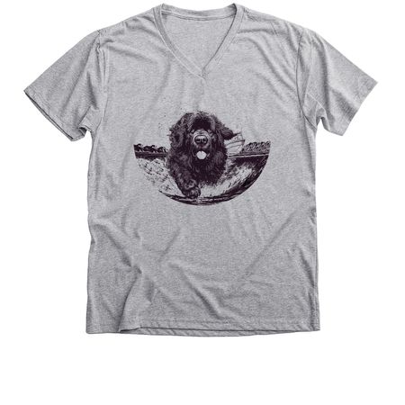 2024 Old West Newfoundland Club Fundraiser&nbsp;, a Athletic Heather Premium V-Neck Tee