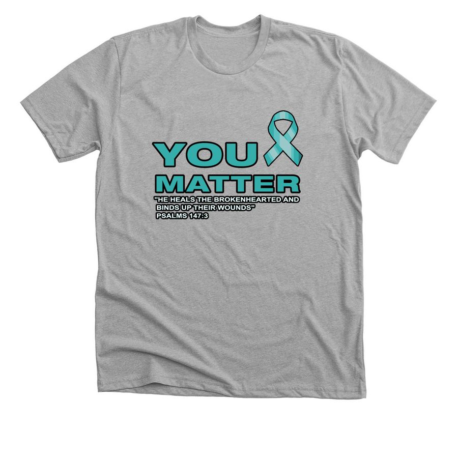 YOU MATTER SSAM&nbsp;, a Athletic Heather Premium Unisex Tee