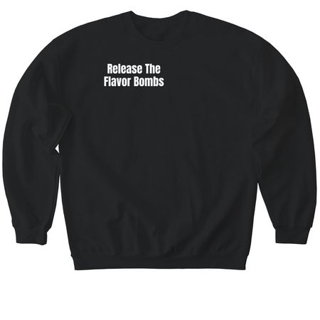 Release the Flavor Bombs Tee, a Black Softstyle Crewneck Sweatshirt