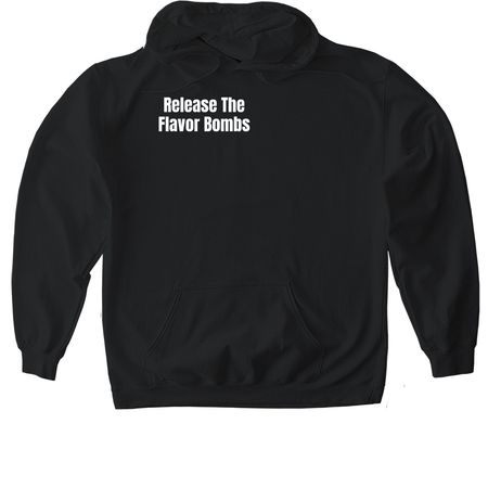 Release the Flavor Bombs Tee, a Black Gildan Softstyle Pullover Hoodie