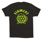 Neon Lime Logo&nbsp;Ft&Bk Shirts & Sweatshirts, a Black Premium Cotton Tee (back-view)