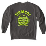 Neon Lime Logo&nbsp;Ft&Bk Shirts & Sweatshirts, a Pepper Comfort Colors Crewneck Sweatshirt (back-view)