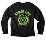 Neon Lime Logo&nbsp;Ft&Bk Shirts & Sweatshirts, a Black Unisex Heavyweight Long Sleeve Tee (back-view)