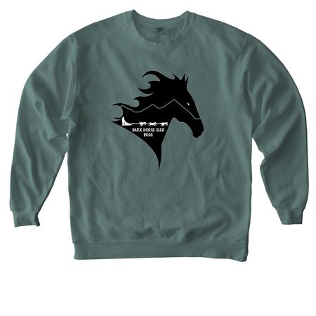 IDITAROD 2026 TEAM, a Blue Spruce Comfort Colors Crewneck Sweatshirt