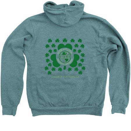 St Patrick's Days Fundraiser, a Heather Deep Teal Zip Up Hoodie