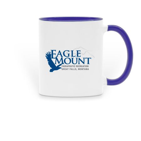 Mug, a Dark Blue Two-Tone Ceramic Mug
