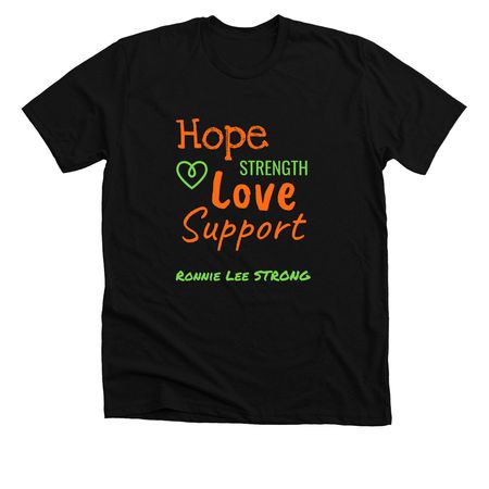 Ronnie Lee strong, a Solid Black Blend Premium Unisex Tee