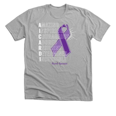 Aicardi Ribbon, a Athletic Heather Premium Unisex Tee