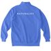 NATURALIST Classic Pocket & Back Text, a Flo Blue Comfort Colors Quarter Zip Pullover (back-view)