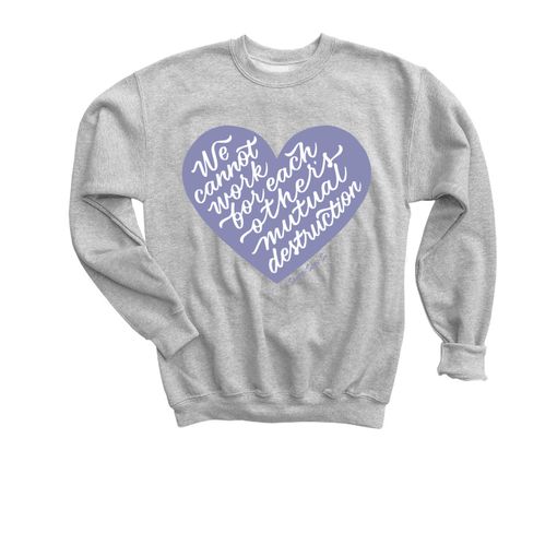 Mutual Destruction (Purple) Sport Grey Youth Sweatshirt