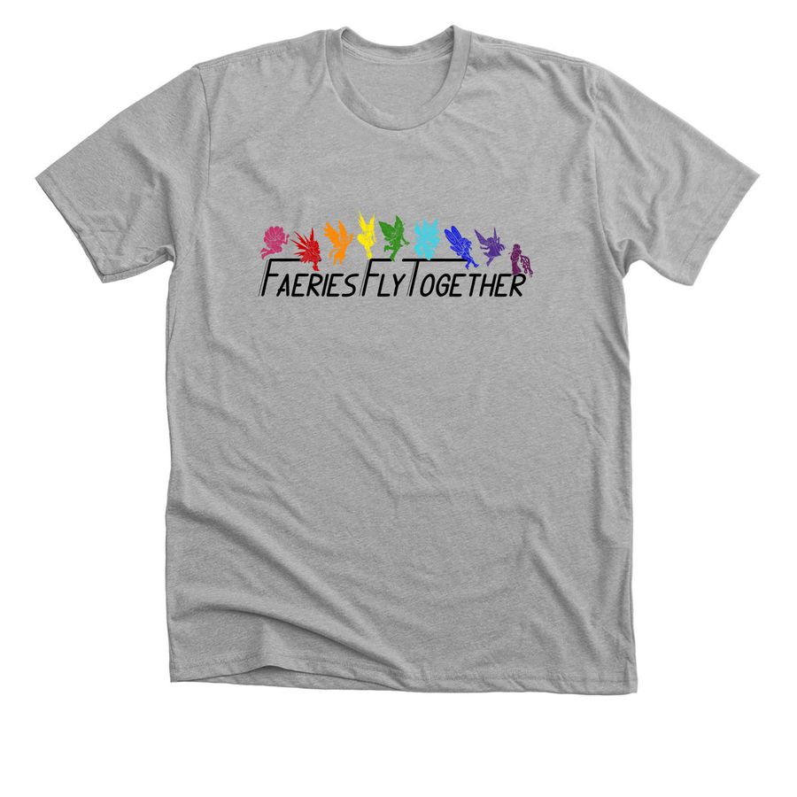 Faeries Fly Together, a Athletic Heather Premium Unisex Tee