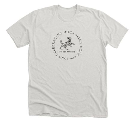 Celebrating Dogs: JW's Signature Design, a Heather Cement Premium Unisex Tee