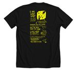 LAME, a Solid Black Blend Premium Unisex Tee (back-view)