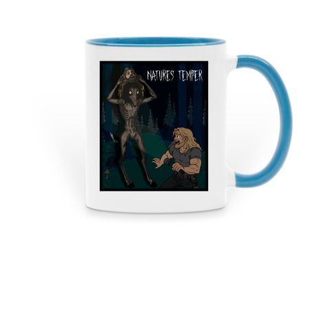 The Skin Mimic (Mugs), a Light Blue Two-Tone Ceramic Mug