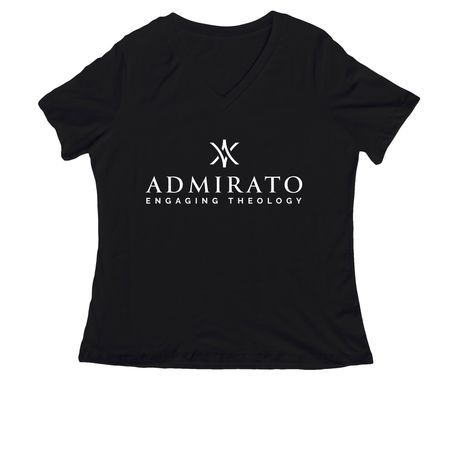 Admirato Dark, a Black Women's Relaxed V-Neck Tee