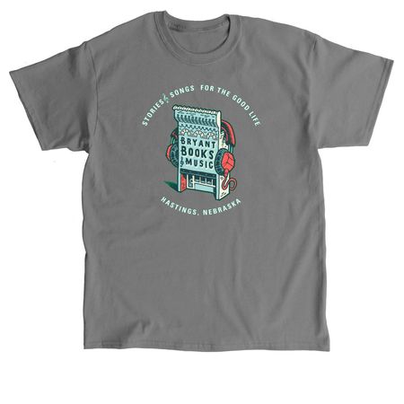 Bryant Books & Music Apparel, a Charcoal Classic Unisex Tee
