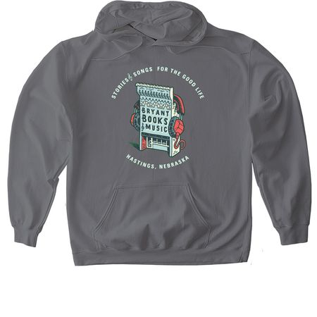Bryant Books & Music Apparel, a Charcoal Gildan Softstyle Pullover Hoodie