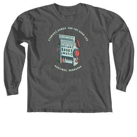 Bryant Books & Music Apparel, a Pepper Comfort Colors Long Sleeve Tee