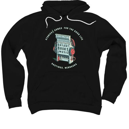 Bryant Books & Music Apparel, a Black Premium Pullover Hoodie