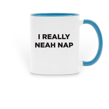 Mugs, a Light Blue Two-Tone Ceramic Mug