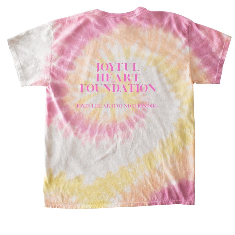 JOY JOY JOY, a Desert Rose Classic Tie Dye Tee (back-view)
