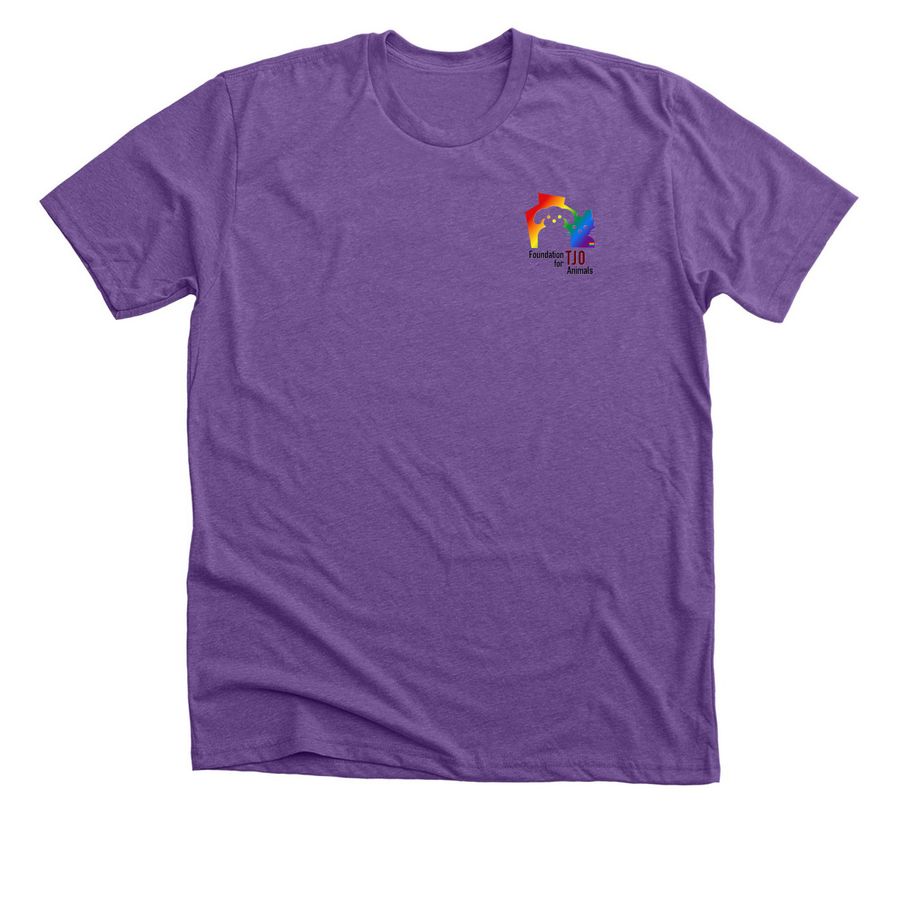 Love Loud. Rescue Proud. ??, a Heather Team Purple Premium Unisex Tee