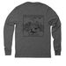SHOT Black and White Logo, a Aluminum Grey Allmade Eco Triblend Long Sleeve Tee (back-view)