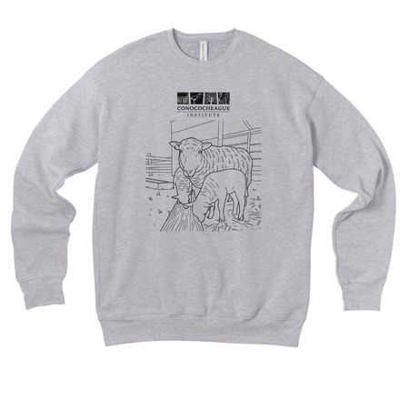 Sheep Supporter at CI, a Athletic Heather Premium Drop Shoulder Sweatshirt