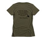 Devotion Conservancy&nbsp;, a Military Green Women's Slim Fit Tee (back-view)