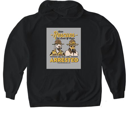 You. Are. Arrested.&nbsp;, a Black Gildan Softstyle Pullover Hoodie