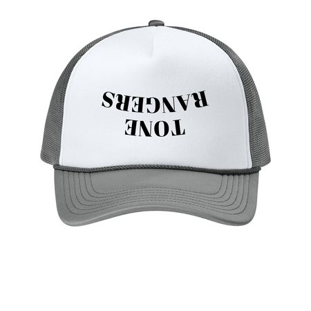 Foam Trucker Hats, a White/ Deep Smoke Printed Foam Trucker Hat