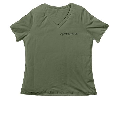TeamKitties2026, a Military Green Women's Relaxed V-Neck Tee