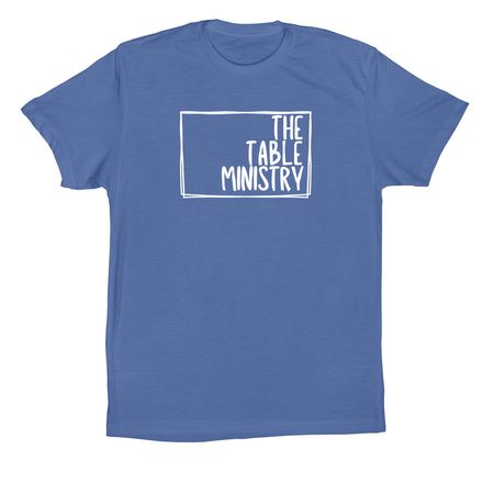 Table Summer Style, a Columbia Blue Premium Cotton Tee
