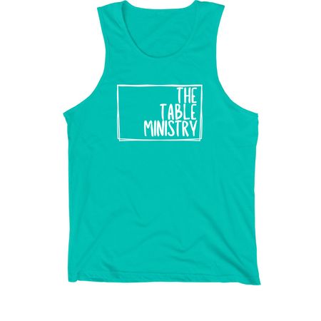 Table Summer Style, a Teal Premium Cotton Tank