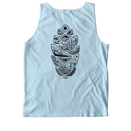 Ecosystems of Puget Sound, a Chambray Comfort Colors Tank Top