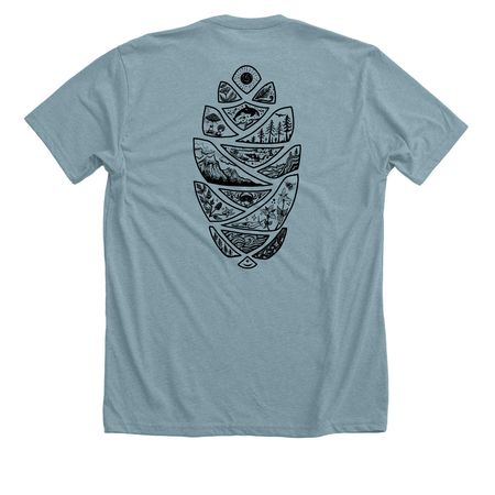 Ecosystems of Puget Sound, a Heather Blue Lagoon Premium Unisex Tee