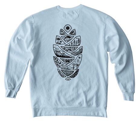 Ecosystems of Puget Sound, a Chambray Comfort Colors Crewneck Sweatshirt
