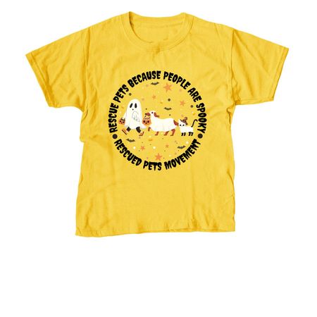 Rescue pets because people are spooky, a Daisy Youth Unisex Tee
