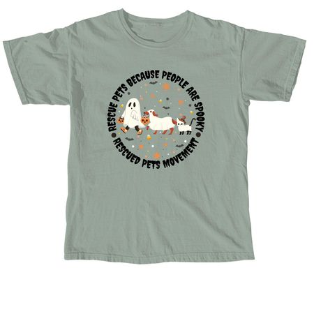 Rescue pets because people are spooky, a Bay Comfort Colors Unisex Tee