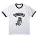 see you soon, raccoon, a White/ Jet Black Cotton Ringer Tee