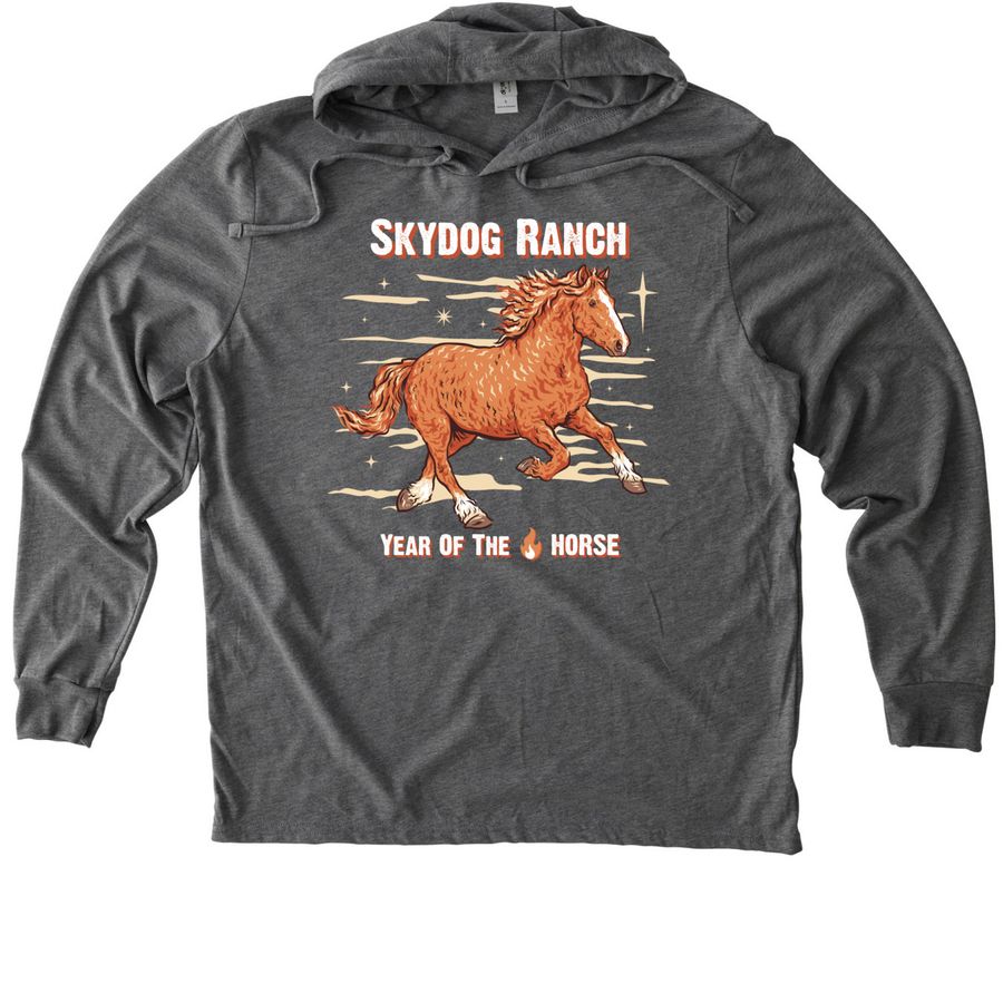 Ember Year of the Fire Horse, a Aluminum Grey Allmade Eco Triblend Hoodie Tee