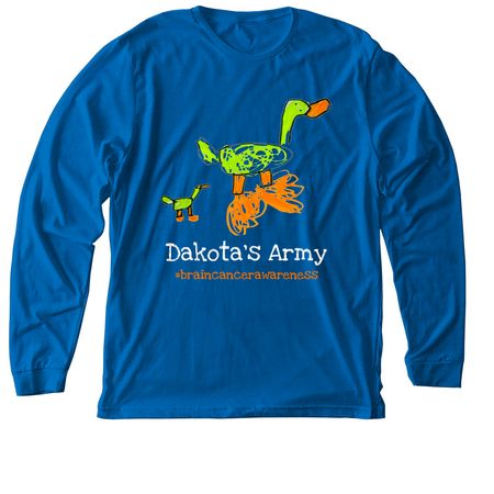 Dakota?s Ducky Tee, a Heather True Royal Premium Long Sleeve Tee
