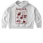 Lovesick Women?s Hoodie, a Cool Heather Grey Stanley/Stella Women?s Stella Nora Pullover Hoodie (back-view)