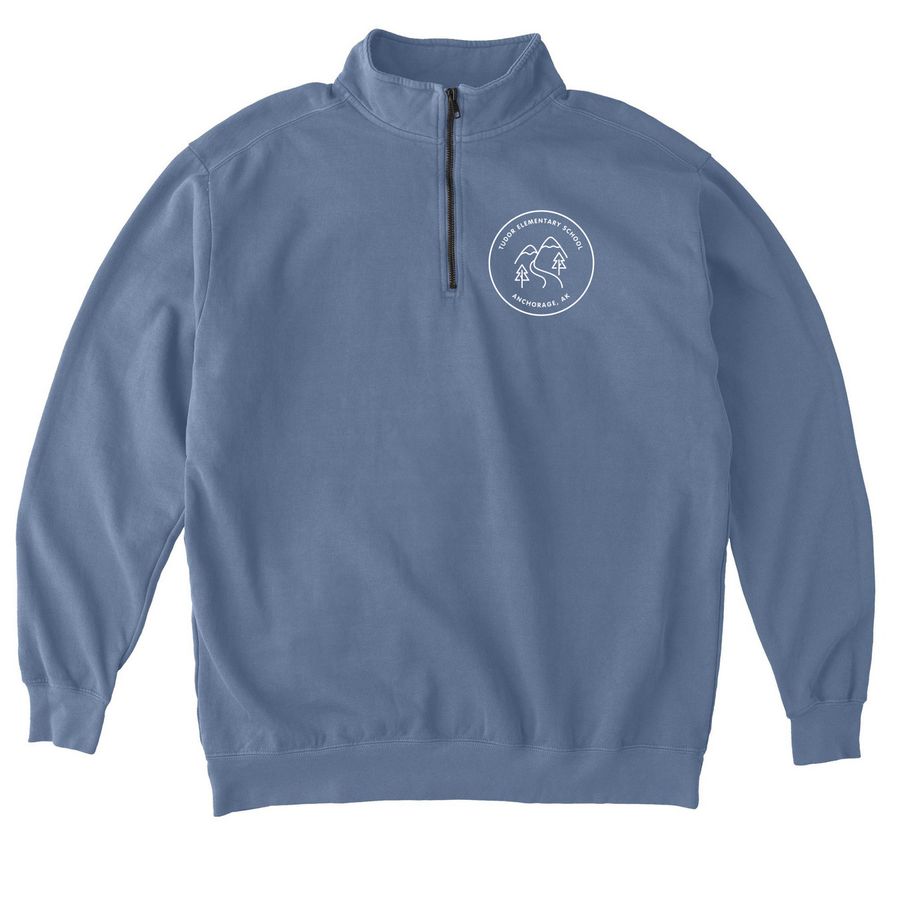 Tudor Classic Quarter Zip, a Blue Jean Comfort Colors Quarter Zip Pullover