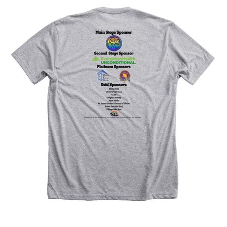 Pride in the Park Shirts, a Athletic Heather Premium Unisex Tee (back-view)